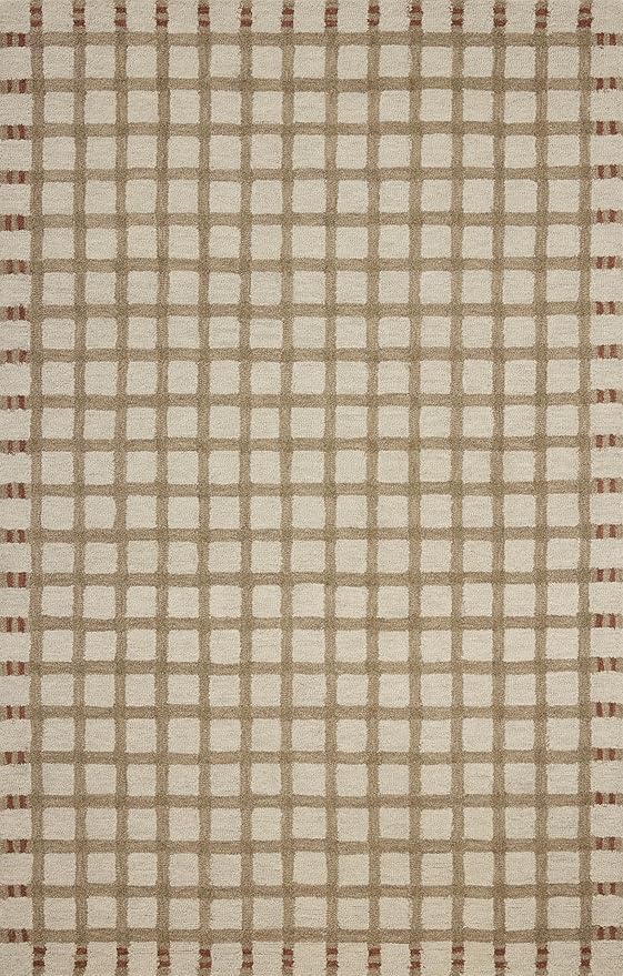 Loloi Magnolia Home by Joanna Gaines Waylon Collection WAY-02 Natural/Rust 9'-3" x 13' Area Rug