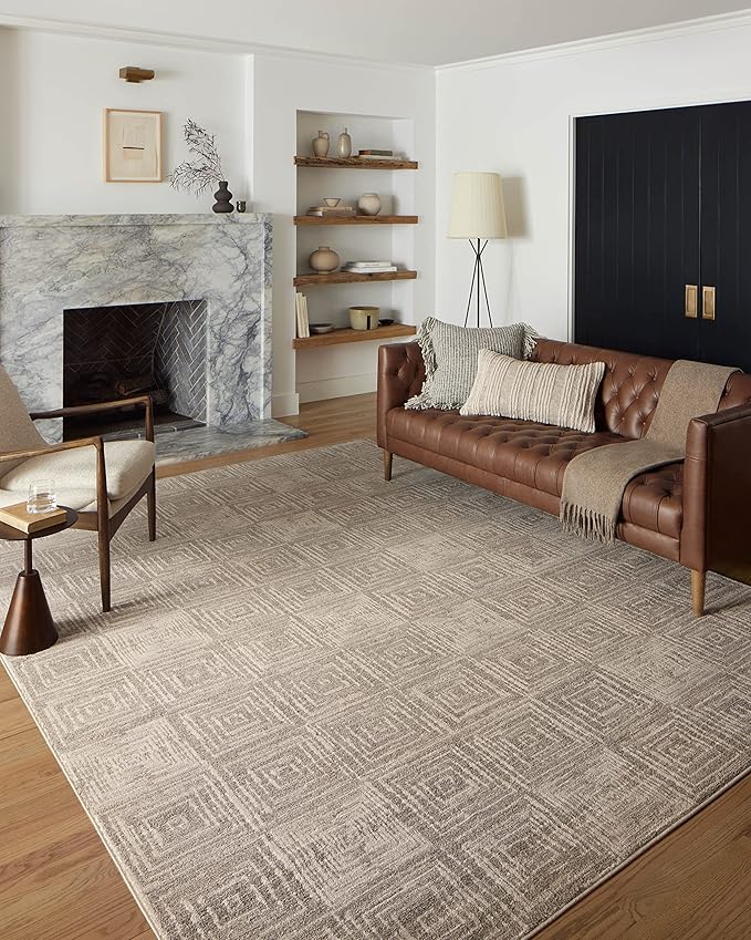 Loloi Darby Collection DAR-05 Beige/Grey 2'-7" x 8'-0" Runner Rug