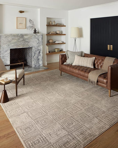 Loloi Darby Collection DAR-05 Beige/Grey 7'-10" x 10' Area Rug
