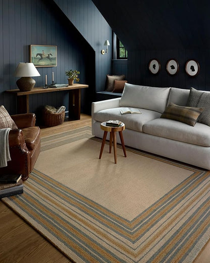 Loloi Chris Loves Julia Alfie Collection ALF-05 Natural/Multi 2'-3" x 3'-9" Accent Rug Wool Neutral Living Bedroom Dining Carpet
