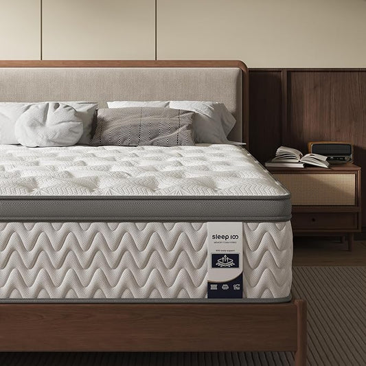 King Mattress 12 Inch – Hybrid Mattresses for Back Pain, Extra Lumbar & Shoulder Support, Fiberglass-Free & No Odor, 365-Night Trial