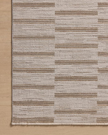 Loloi Amber Lewis Cali Collection CIL-04 Ivory/Tobacco 2'-7" x 8'-0", .25" Pile Height, Runner Rug