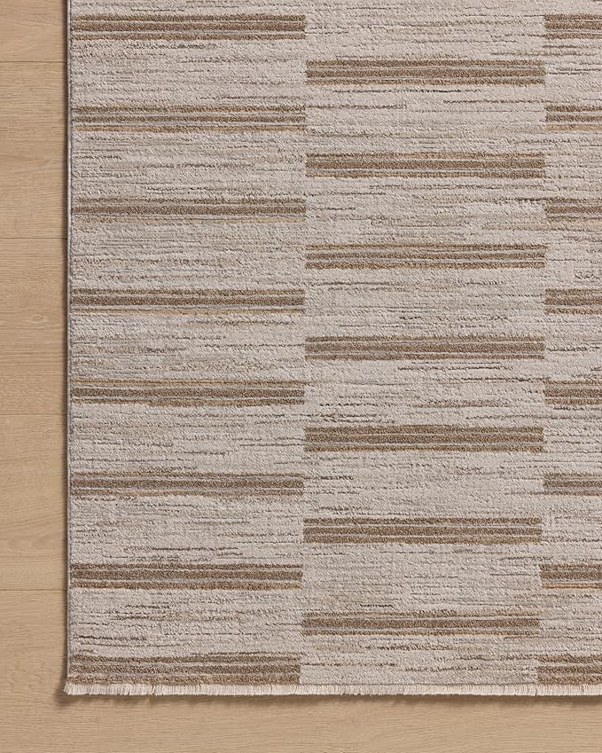 Loloi Amber Lewis Cali Collection CIL-04 Ivory/Tobacco 11'-6" x 15'-7", .25" Pile Height, Area Rug