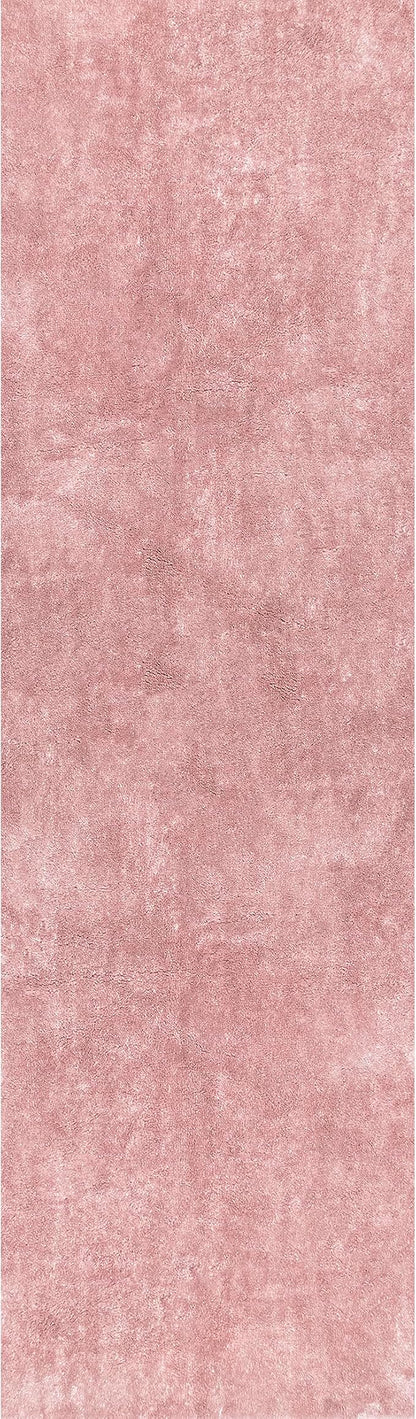 nuLOOM 2' x 8' Cozy Plush SuperiorWash Area Rug, Machine Washable, Non-Slip, Soft Fluffy Shag Carpet for Living Room Bedroom Kids Room Nursery Home Decor, Loni Pink