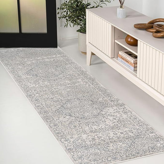 JONATHAN Y Vintage Medallion Indoor Runner Rug Cream 2X8, Modern Boho for Living Room, Bedroom, Kitchen, Office, Easy-Cleaning, High Traffic, Pet-Friendly, Non-Shedding MDP100C-28