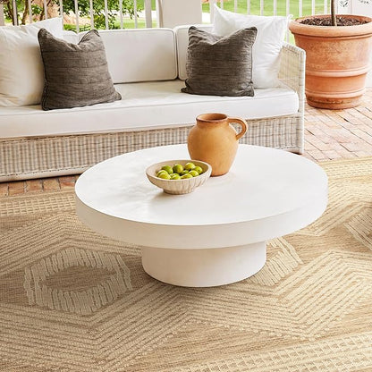 Nuloom Ranya Light Brown/Ivory, 6' 7" x 9', Tribal Geometric, Soft and Cozy, High Traffic, Stain Resistant, Easy Clean, Durable Area Rug for Indoor/Outdoor Patio, Deck, Porch, Garden, Courtyard