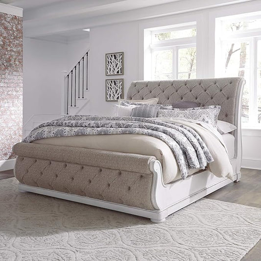 LIBERTY FURNITURE INDUSTRIES, INC. Magnolia Manor King California Upholstered Sleigh Bed