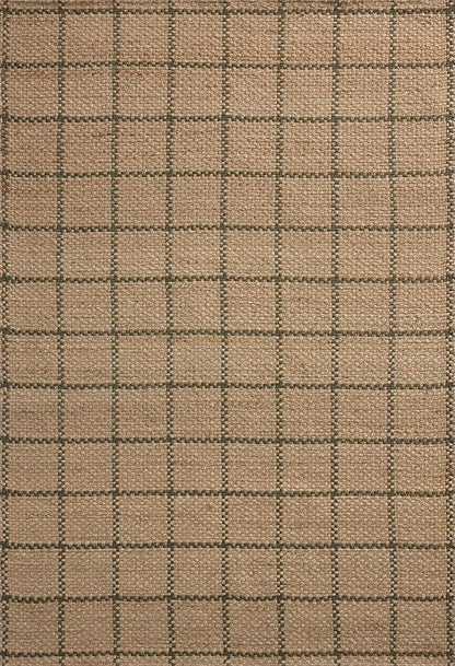 Loloi Chris Loves Julia Fletcher Collection FLE-01 Natural/Olive 7'-9" x 9'-9", .37" Pile Height, Area Rug