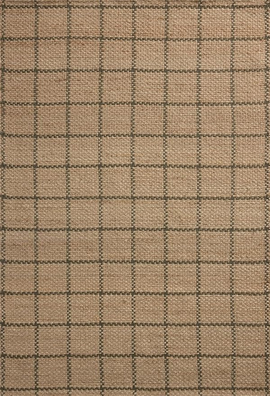 Loloi Chris Loves Julia Fletcher Collection FLE-01 Natural/Olive 5'-0" x 7'-6", .37" Pile Height, Area Rug