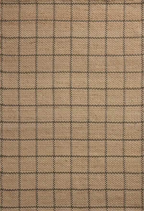 Loloi Chris Loves Julia Fletcher Collection FLE-01 Natural/Olive 2'-6" x 7'-6", .37" Pile Height, Runner Rug