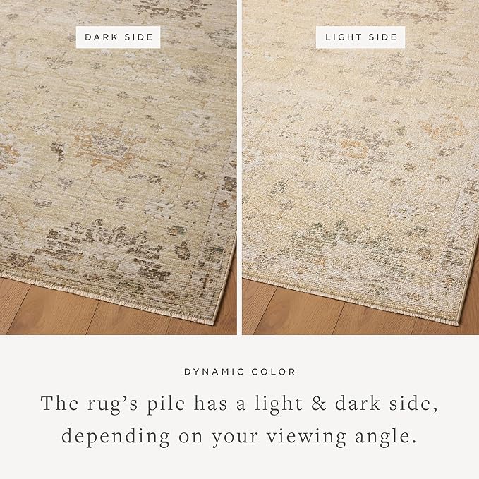 Loloi Magnolia Home by Joanna Gaines Pace Collection PAC-05 Apricot/Multi 9'-6" x 9'-6" Round Area Rug