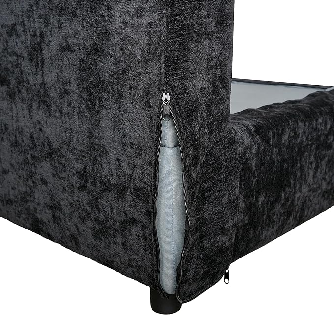 WJShome Cloud Sectional Couches for Living Room,67" Convertible Love Seat, 2 Seater Modular Sectional Sofa,Deep Seater Furniture Sets,Black
