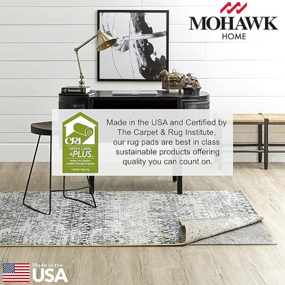 Mohawk Home 2' 6" x 9' 6" Non Slip Grip Rug Pad 1/2" Thick Dual Surface Felt Cushion + Rubber Gripper - Safe for All Floors