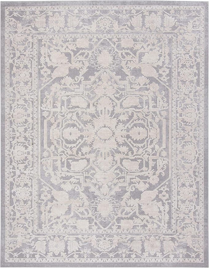 SAFAVIEH Reflection Collection Area Rug - 5'1" x 7'6", Light Grey & Cream, Non-Shedding & Easy Cleaning, Ideal for Living Room, Bedroom (RFT665C)