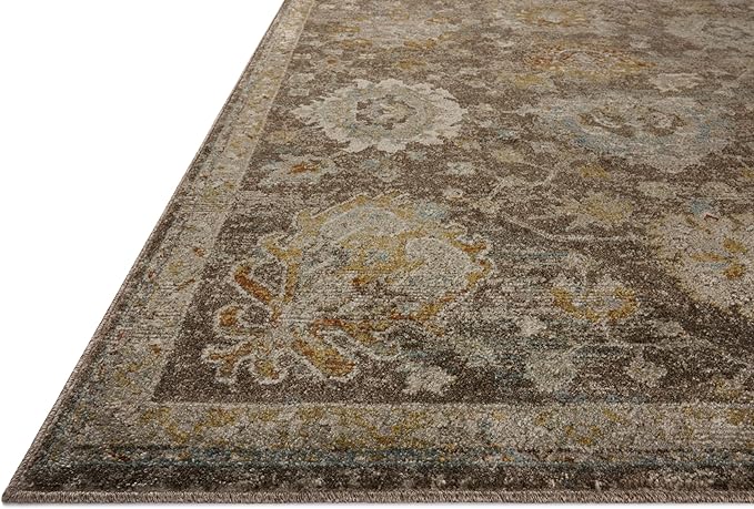 Loloi Magnolia Home by Joanna Gaines Mona Collection MOA-02 BARK/Multi 7'-6" x 7'-6" Round Area Rug