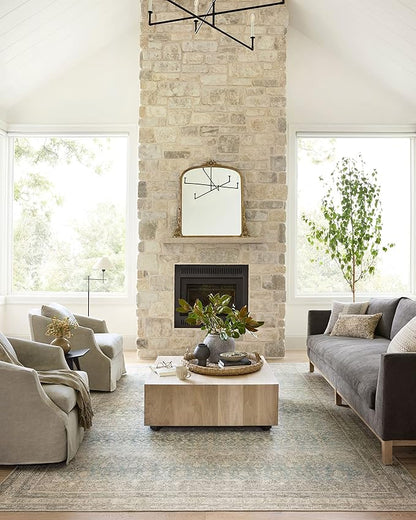 Loloi Angela Rose Aubrey Collection AUB-03 Jade/Natural 8'-3" x 11'-3", .19" Pile Height, Area Rug