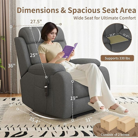 Power Lift Recliner Chair for Elderly with Remote Control - Heavy Duty 330 lbs Snowflake Velvet Fabric, Compact Electric Lift Chair for Seniors Small Spaces Living Room Bedroom