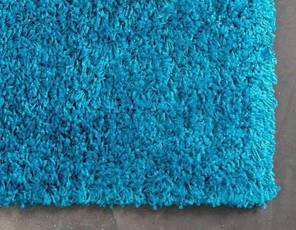 Unique Loom Solid Shag Collection Area Rug (8' x 10' Rectangle, Turquoise)