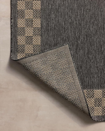 Loloi Chris Loves Julia Providence Collection PRC-01 Charcoal/Natural 7'-6" x 10', .12" Pile Height, Indoor/Outdoor Area Rug