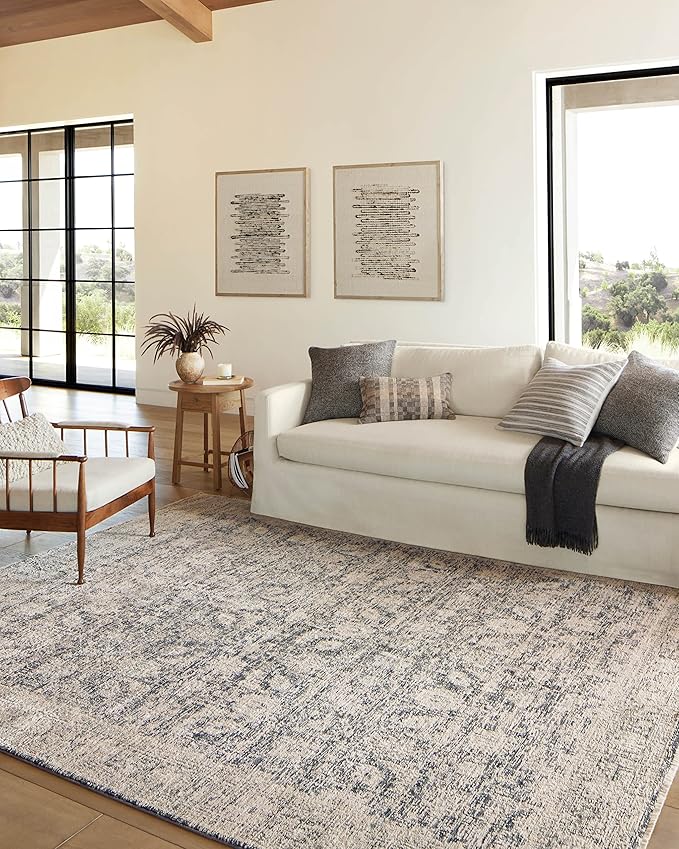 Loloi Amber Lewis Alie Collection ALE-05 Charcoal/Beige 2'-7'' x 10'-0'', .13'' Pile Height, Runner Rug