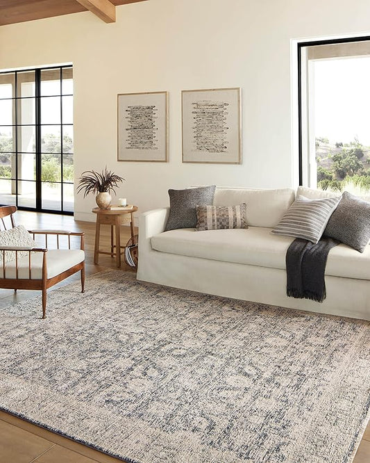 Loloi Amber Lewis Alie Collection ALE-05 Charcoal/Beige 2'-7'' x 10'-0'', .13'' Pile Height, Runner Rug