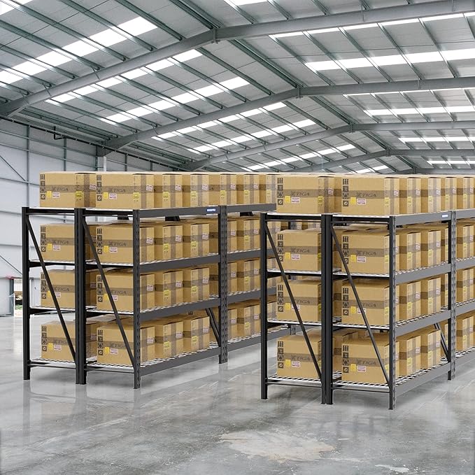 WORKPRO 68" Ultra Wide 4-Tier Metal Garage Shelving Unit, 68"W x 24"D x 65"H, 7200 LBS Capacity, Heavy Duty Storage Utility Rack, Industrial Adjustable Shelves for Shop Warehouse Basement, Pack of 10