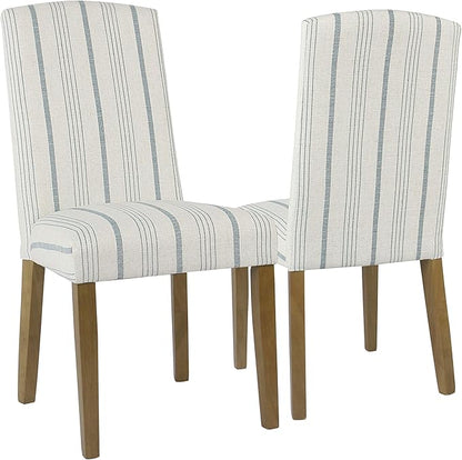 HomePop Classic Parsons Dining Chair - Blue Calypso Stripe (Set of 2)