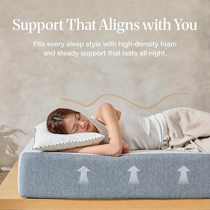 LIFEMENT Basic Full Graphite Infused Memory Foam Mattress in a Box | Medium Firm Bed, Fiberglass Free, CertiPUR-US Certified Foam, Cooling Comfort & Support, 10 Inch