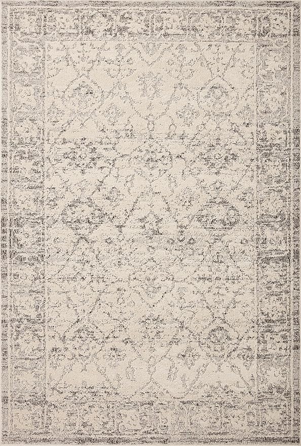 Loloi Magnolia Home by Joanna Gaines Gigi Collection GIG-02 Ivory/Stone 2'-7" x 4' Accent Rug