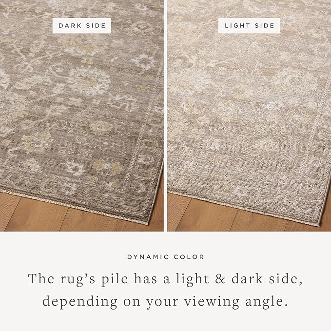 Loloi Magnolia Home by Joanna Gaines Pace Collection PAC-03 Taupe/Wheat 11'-6" x 15'-4" Area Rug