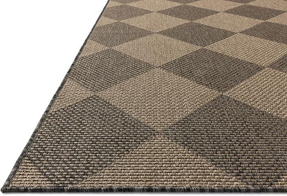 Loloi Chris Loves Julia Providence Collection PRC-04 Graphite/Sand 7'-6" x 10', .12" Pile Height, Indoor/Outdoor Area Rug