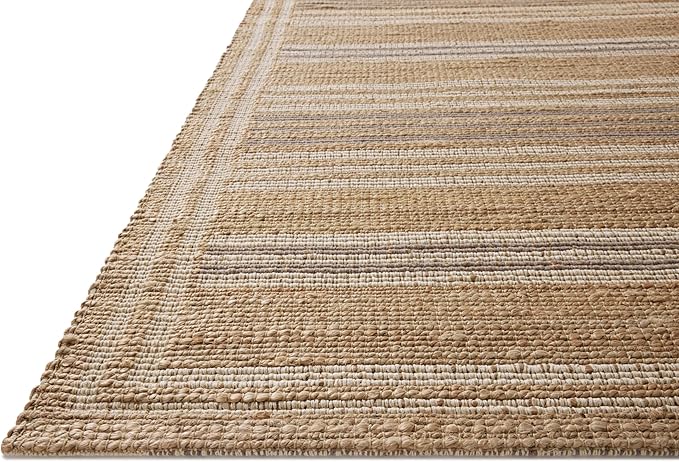 Loloi Chris Loves Julia Judy Collection JUD-03 Natural/Dove 2'-6" x 7'-6" Runner Rug