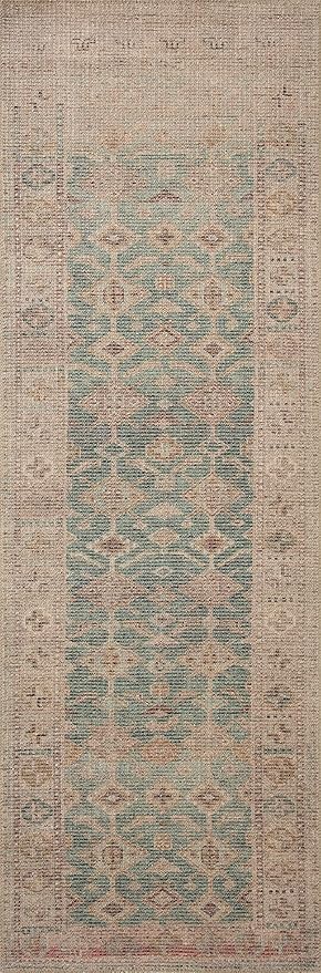 Loloi Angela Rose Aubrey Collection AUB-02 Aqua/Sand 8'-3" x 11'-3", .19" Pile Height, Area Rug