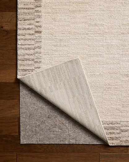 Loloi Chris Loves Julia Calvin Collection CLV-04 Ivory/Pebble 7'-10" x 10' Area Rug Checkered Neutral Soft Living Room Bedroom Carpet