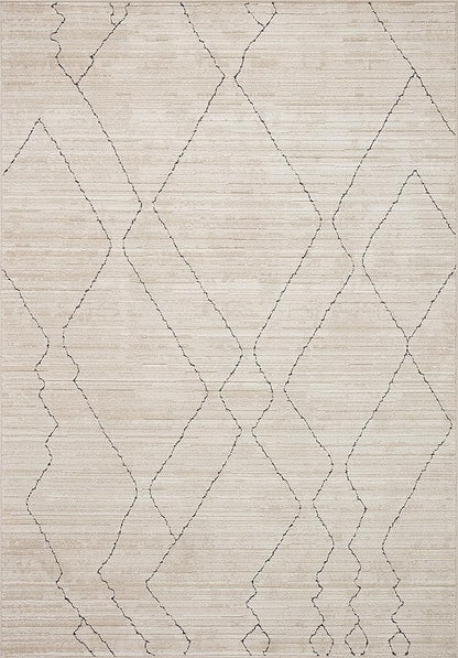 Loloi Darby Collection DAR-03 Sand/Charcoal 2'-7" x 8'-0" Runner Rug