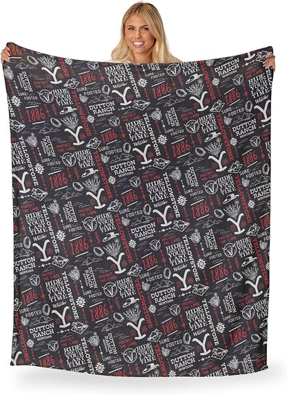 Northwest Yellowstone Silk Touch Throw Blanket, 50" x 60", Holiday Ride