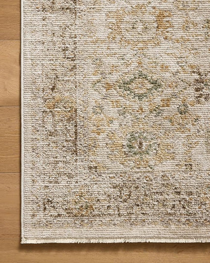 Loloi Magnolia Home by Joanna Gaines Pace Collection PAC-04 Natural/Multi 9'-6" x 9'-6" Round Area Rug