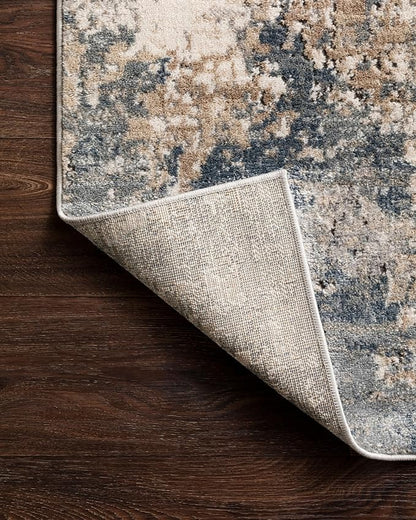 Loloi Teagan Collection TEA-06 Sand/Mist 9'-9" x 13'-6" Area Rug, Large, Soft Neutral Rug, High-Traffic for Living Room, Bedroom, Home Office, Dining Area