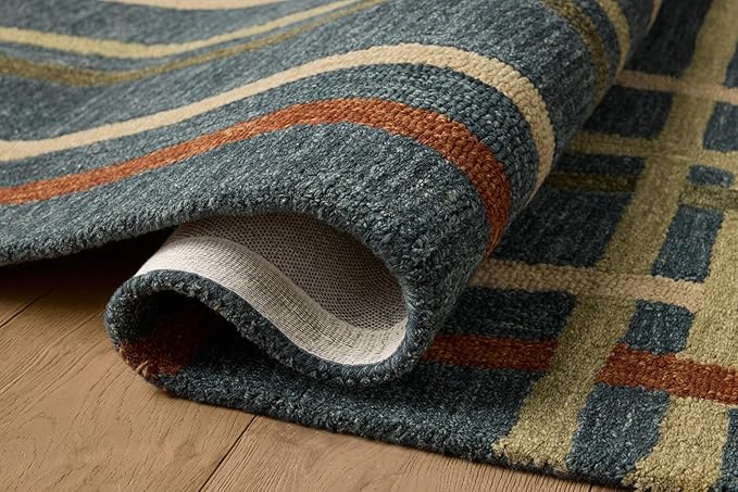 Loloi Magnolia Home by Joanna Gaines Waylon Collection WAY-01 Denim/Multi 11'-6" x 15' Area Rug