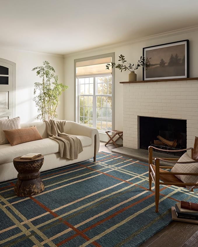 Loloi Magnolia Home by Joanna Gaines Waylon Collection WAY-01 Denim/Multi 9'-3" x 13' Area Rug