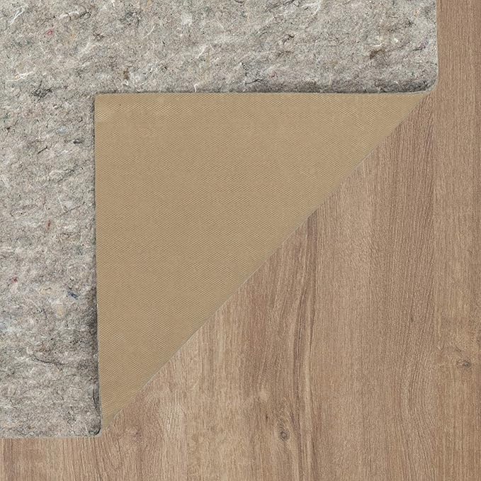 Mohawk Home 3' x 12' Non Slip Grip Rug Pad 3/8" Thick Dual Surface Felt Cushion + Rubber Gripper - Safe for All Floors