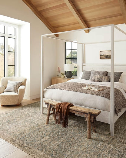 Loloi Amber Lewis Morgan Collection MOG-04 Sea/Sage 8'-3" x 11'-3" 38" Thick Area Rug feat. CloudPile, Neutral, Room Décor, Vintage Inspired, Livingroom, Bedroom, Dining Area