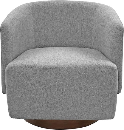 MINCETA Accent Chair,Modern Swivel Chairs for Living Room and Bedroom Reading with Wood Base,Set of 2,Performance Fabric in Gray