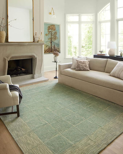 Loloi Chris Loves Julia Francis Collection FRA-02 Green/Natural 2'-6" x 9'-9" Runner Rug