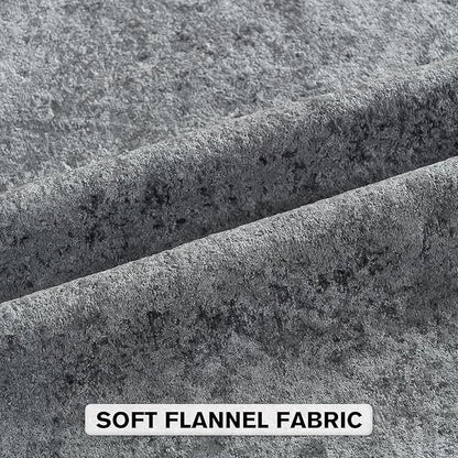 FUTEI Dark Grey Flannel Throw Pillow Covers 24x24 Inch Set of 2,Soft Dimensional Textured European Cushion Cases,Modern Home Decor for Couch Living Room