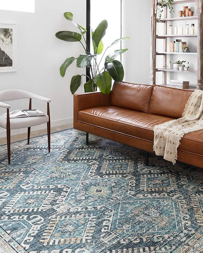 Loloi Skye Collection SKY-03 Denim/Natural 6'-0" x 9'-0" Area Rug