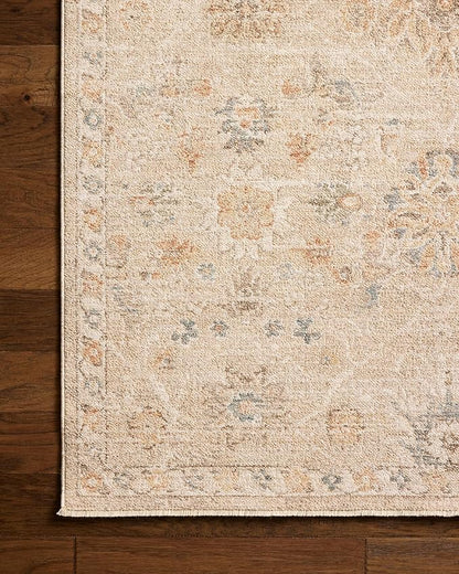 Loloi Chris Loves Julia Palma Collection PLM-11 Natural/Multi 7'-10" x 10' Fringe Area Rug Vintage Style Boho Living Room Bedroom Carpet