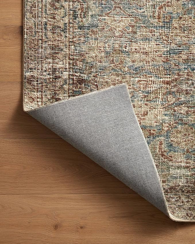 Loloi Amber Lewis Morgan Collection MOG-04 Sea/Sage 3'-6" x 5'-6" Accent Rug, Neutral Area Rug for Room Décor, Vintage Rug Inspired, Soft Area Rug for Living Room, Bedroom, Dining Area