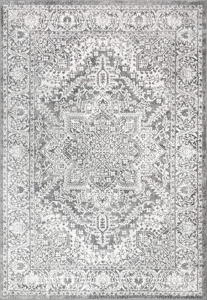 JONATHAN Y Modern Vintage Medallion Light Gray Indoor Area Rug, 10x13, Country, Floral, Easy-Cleaning for Living Room, Bedroom, Kitchen, Pet Friendly, Non-Shedding (MDP100A-13)