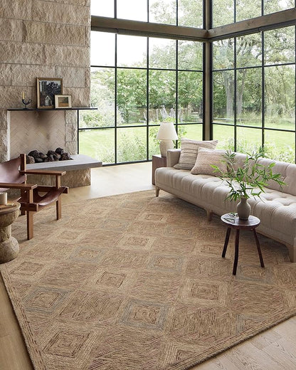 Loloi Varena Collection VAR-02 Berry/Multi 7'-9" x 9'-9" Area Rug